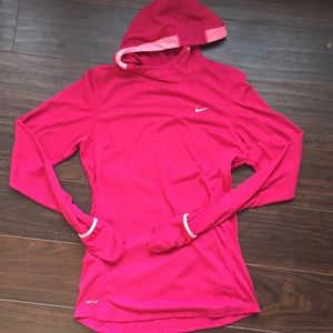 Nike hooded dri fit shirt